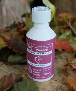 bottle of wormer for horses