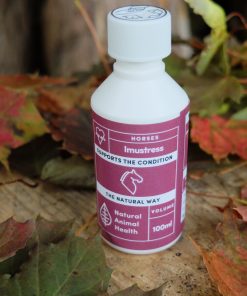 bottle of Imustress for stress in horses